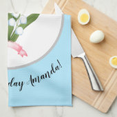 リリー・オブ・ザ・バレー、レトロ キッチンタオル (四つ折り)