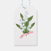 リリー・オブ・ザ・バレー、レトロ ギフトタグ (裏面)