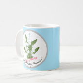 リリー・オブ・ザ・バレー、レトロ コーヒーマグカップ (正面左)