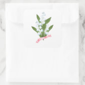 リリー・オブ・ザ・バレー、レトロ スクエアシール (バッグ)