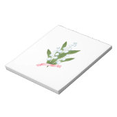 リリー・オブ・ザ・バレー、レトロ ノートパッド (回転)