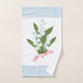 リリー・オブ・ザ・バレー、レトロ バスタオルセット (ハンドタオル)