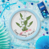 リリー・オブ・ザ・バレー、レトロ ペーパープレート (パーティー)