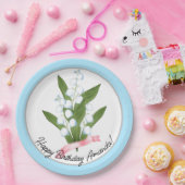 リリー・オブ・ザ・バレー、レトロ ペーパープレート (パーティー)