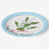 リリー・オブ・ザ・バレー、レトロ ペーパープレート (アングル)