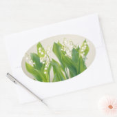 リリー・オブ・ザ・バレー 楕円形シール (封筒)