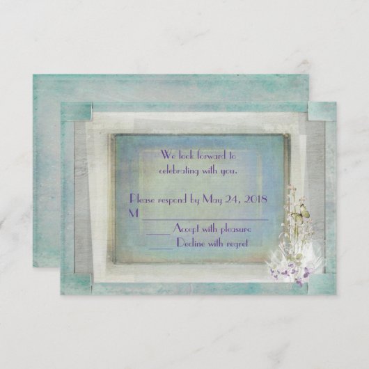 リリー・オブ・ザ・バレー 結婚式 出席返信 招待状 (正面/裏面)