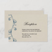 リリー・オブ・ザ・ヴァレー オン エクルー リネン ウェディング レセプション 招待状 (正面/裏面)