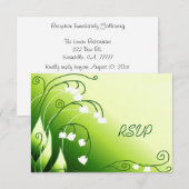 リリー・オブ・ザ・ヴァレー 結婚披露宴 返信ハガキ 招待状 (正面/裏面)