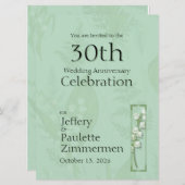 リリー・オブ・ザ・ヴァレー with フェルン || セージグリーン カスタム 招待状 (正面/裏面)