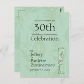 リリー・オブ・ザ・ヴァレー with フレンズ || セージグリーンカスタム ポストカード (正面/裏面)