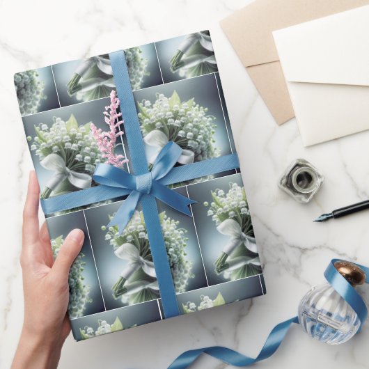 リリー・オブ・ザ・結婚バレーの花束 ラッピングペーパー (ギフト)