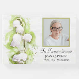 リリー・オブ・バレーフラワーズお祝い・オブ・ライフ・葬式 ゲストブック