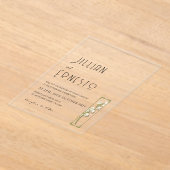 リリー・オブ・バレー || カラーイラストレーションv1カスタム アクリル招待状 (レイダウン)