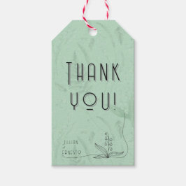 リリー・オブ・バレー || グラフィックス付きソフトグリーン ギフトタグ