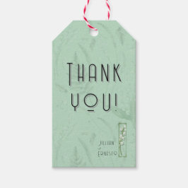 リリー・オブ・バレー || グラフィックス付きソフトグリーン ギフトタグ