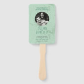 リリー・オブ・バレー || ソフトグリーン写真DKグリーンフォント ハンドファン (正面)