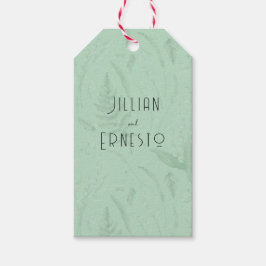 リリー・オブ・バレー || ソフトグリーン大きなセンター名 ギフトタグ