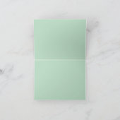 リリー・オブ・バレー || ソフトグリーン空白のインカスタムド サンキューカード (内部)