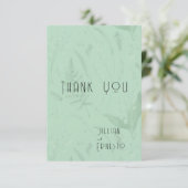 リリー・オブ・バレー || ソフトグリーン空白のインカスタムド サンキューカード (スタンド正面)