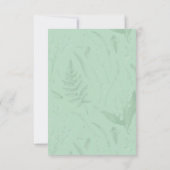 リリー・オブ・バレー || ソフトグリーン空白のインカスタムド サンキューカード (裏面)