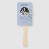 リリー・オブ・バレー || フォトプログラム付きライトブルー ハンドファン (正面)