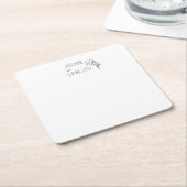 リリー・オブ・バレー || ホワイトカスタム スクエアペーパーコースター (アングル)