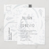 リリー・オブ・バレー || 影の植物体の前後 ポストカード (正面/裏面)