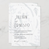 リリー・オブ・バレー || 影の植物体の前後 招待状 (正面/裏面)