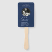 リリー・オブ・バレー || 濃い無地の青の写真プログラム ハンドファン (正面)