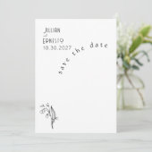 リリー・オブ・バレー || 白い日付の保存 招待状 (スタンド正面)
