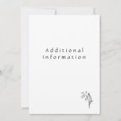 リリー・オブ・バレー || 白い日付の保存 招待状 (裏面)