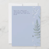 リリー・オブ・バレー || 薄青(エッ無地のジ付) 招待状 (裏面)