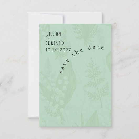 リリー・オブ・バレー || Sage Green日付の保存 (正面)