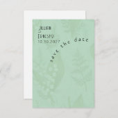 リリー・オブ・バレー || Sage Green日付の保存 (正面/裏面)