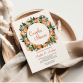 リリー&オレンジフローラカップルシャワー招待状 招待状