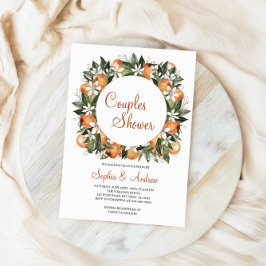 リリー&オレンジフローラカップルシャワー招待状 招待状