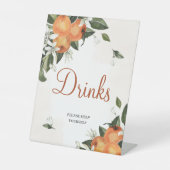 リリー&オレンジフローラシャワードリンクの看板 台座サイン (正面)