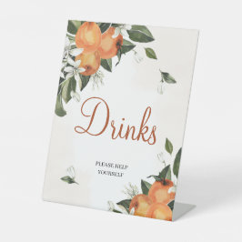 リリー&オレンジフローラシャワードリンクの看板 台座サイン