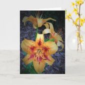 リリー、カード カード (黄色い花)