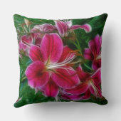 リリー – ガーデンフラワーフローラアートギフト クッション (裏面)