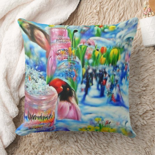 リリー クッション (ブランケット)