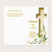 リリー・クロス写真葬儀記念碑 名刺 (外部フラット)