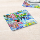 リリー スクエアペーパーコースター (アングル)