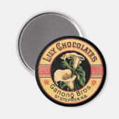 リリー・チョコレート マグネット (正面/裏面)