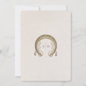 リリー テーブル ナンバー ヴィンテージ アールヌーヴォー ウェディング 招待状 (裏面)