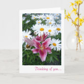 リリー&デイジー考えるズ・オブ・ユー・カード カード (黄色い花)