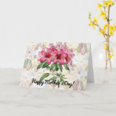 リリー＆ドーブパターンの母の日カード カード (黄色い花)