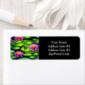 リリー・パッドの小さなカエル ラベル (インサイチュ)