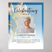 リリー・フラワーのお別れと生を祝う写真葬儀 ポスター (正面)